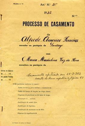 Assistência social e religiosa Imagem 53 Processo de casamento, 1952 Centro