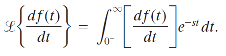 Diferenciação Demonstração: Integrando por partes: u=e -st e dv=df(t)