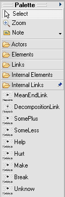 2.5 Elementos Internos Nesta componente do menu relativamente às ligações externas do sistema pode-se encontrar 9 tipos de ligações internas que podem ser usados.
