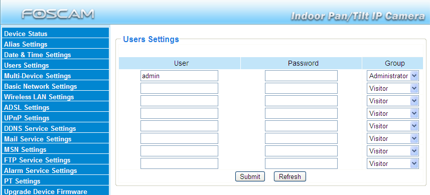 Agora você poderá utilizar http:// nome do domínio + Porta HTTP para acessar a câmera via internet. Utilizemos o hostname camera.myfoscam.