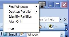 3. Optimização da imagem Janelas de Arrastar e Largar Uma vez que as partições tenham sido configuradas e a função Align to partition (Alinhar à partição) tenha sido seleccionada, uma janela pode ser