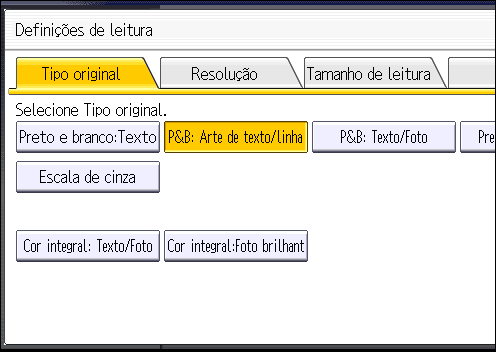 Especificar as Definições de digitalização Especificar as Definições de digitalização 1.