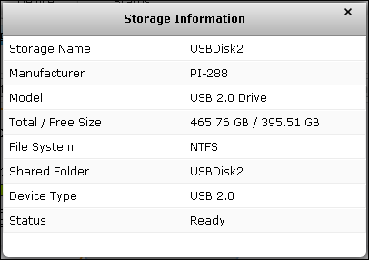 9.1.10 Dispositivo externo Armazenamento Externo O NVR suporta dispositivos externos USB de armazenamento* para backup e armazenamento de dados.