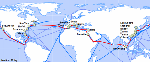 A Análise de Sines como Ativo Geoestratégico Nacional ANEXO 7. As rotas round-the-world.