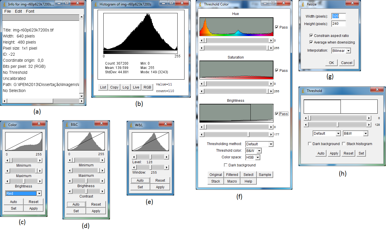 78 6 ANÁLISE E DISCUSSÃO DOS RESULTADOS O objetivo deste estudo procurou tentar criar um recurso que auxiliasse um pesquisador que não possui domínio de Processamento e Análise Digital de Imagens