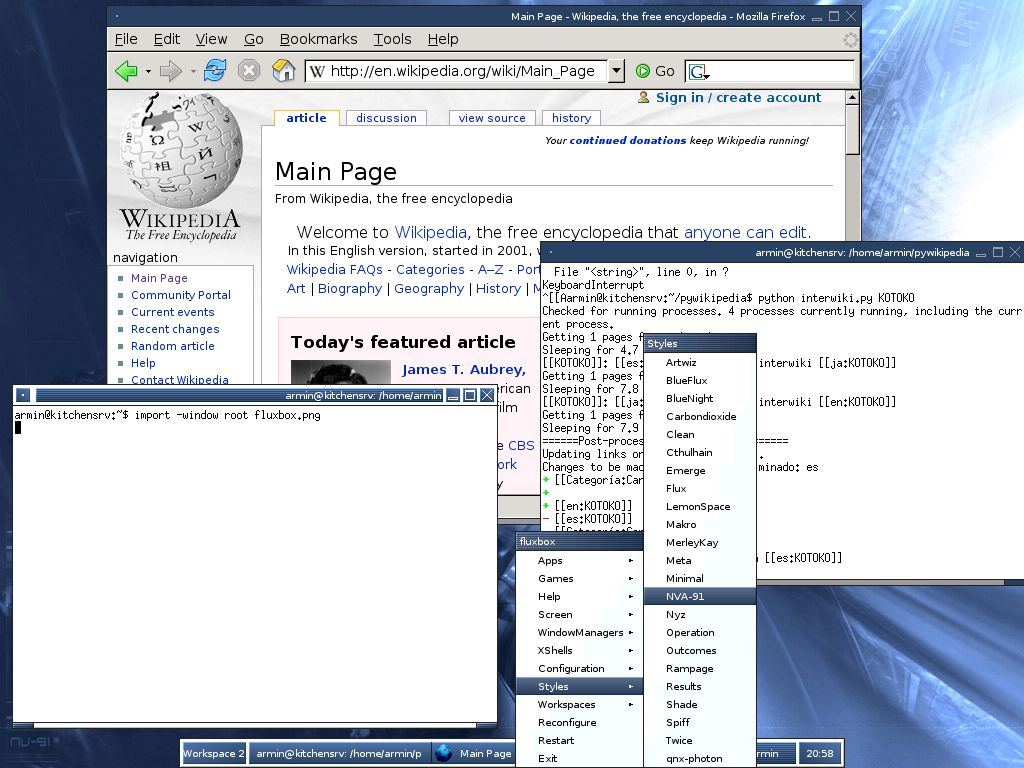 Capítulo 3 Ambiente Gráfico No Linux (como UNIX, em geral), o sistema operacional é independente da GUI (Graphical User Interface - Interface Gráfica do Usuário, ou simplesmente, interface gráfica).