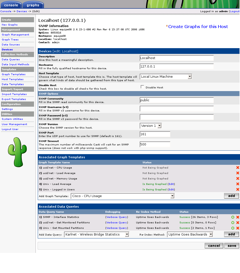 Mude a opção SNMP Community para Public e salve.