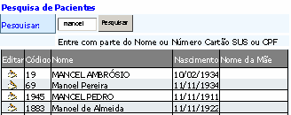 CADASTRO DE PACIENTES O cadastro de pacientes é o mesmo para a assistência hospitalar e ambulatorial, constituindo uma base comum de dados, onde todas as informações referentes ao atendimento em