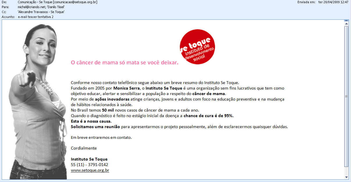 CONSEGUINDO O ENCONTRO Elabore um email teaser