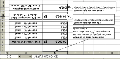 Utilizando o Assistente de Função: Função: VFPLANO ARGUMENTOS: Capital: