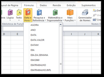 elementos que compõem datas, como por exemplo, dia, mês e ano.