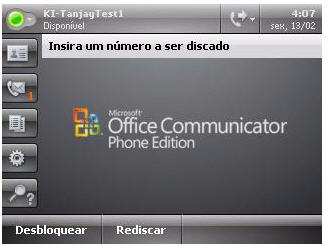 Guia do usuário Telefone Polycom CX700 IP Para bloquear o telefone: 1. Pressione a tecla programável Configurações na tela gráfica. 2. Selecione Bloquear. O telefone é bloqueado.