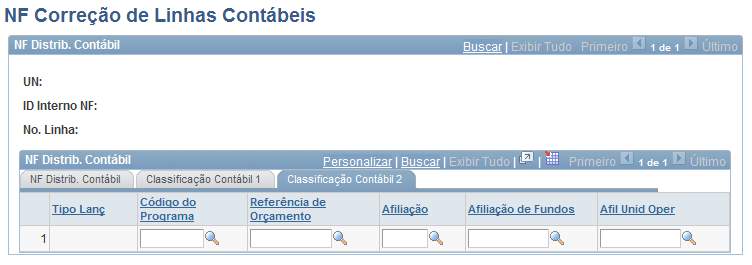 Página Correção de Linhas Contábeis Linhas Altere o Modelo Contábil caso seja necessário.