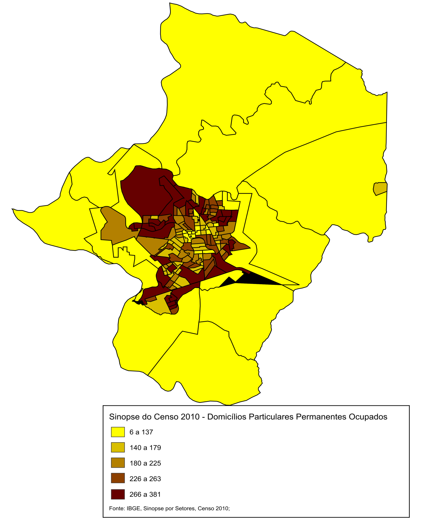 FIGURA 11: Domicílios permanentes ocupados na cidade de