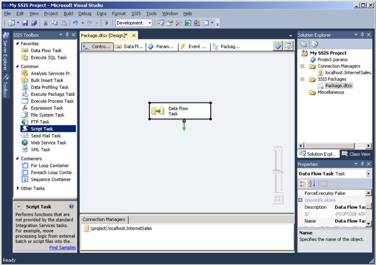 SSIS Encapsula um pipeline de data flow