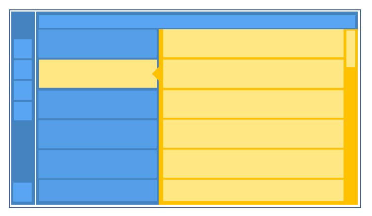 55 A figura 20 ilustra um exemplo de padrão lista de conteúdo. Figura 20 padrão lista de conteúdo (Google Developers. Padrões de Projeto Google TV).