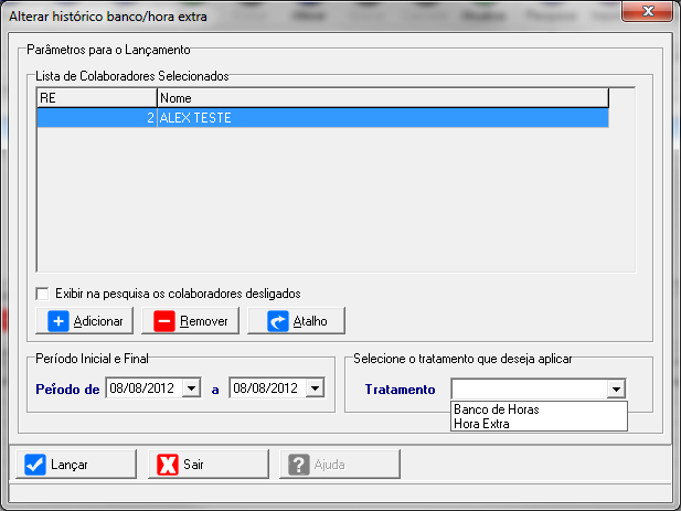 Aplicando outro tratamento Para aplicar outro sindicato ou atualizar um sindicato existente basta clicar sobre o dia com o botão direito do mouse e ir até a opção Aplicar Outro Sindicato para um