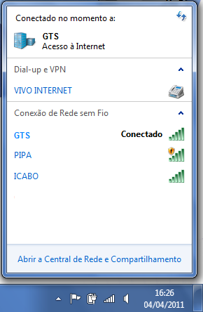 Passo 8: Se a rede escolhida não estiver com segurança habilitada, a conexão será imediata. Aguarde alguns segundos enquanto o Windows se conecta à sua rede.