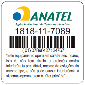 ESPECIFICAÇÕES CARACTERÍSTICAS DE COMUNICAÇÃO: Potência máxima de transmissão 100 mw a 20 dbm; Alcance 100 metros dentro de edificações e 1000 metros com visada; Data rate RF 250 Kbps; Baud rate