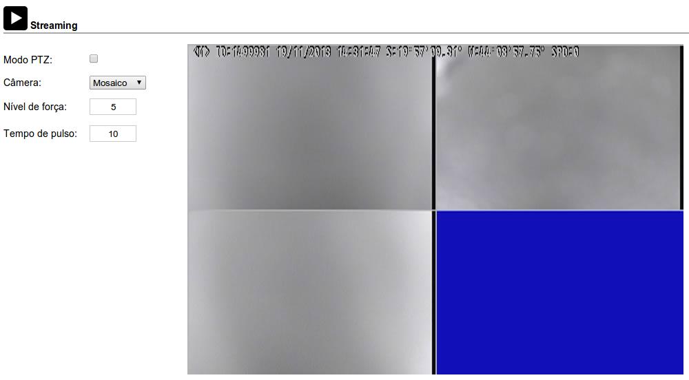 MJPEG Streaming Visualização de streaming Figura 45: Visualização de streaming É possível visualizar o streaming gerado pelo M-JPEG através deste menu ou acessando o endereço abaixo em um navegador.