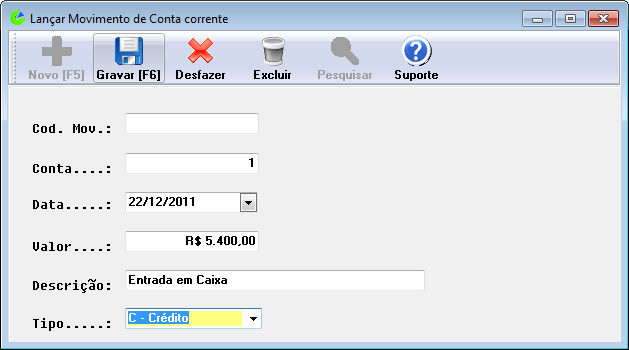 35 Manual do Usuário Gerenciador Eficaz 7 7. Com isso vai ser gerado o documento para impressão, basta clicar no ícone da impressora para imprimir Conta Corrente Lançamentos de C.