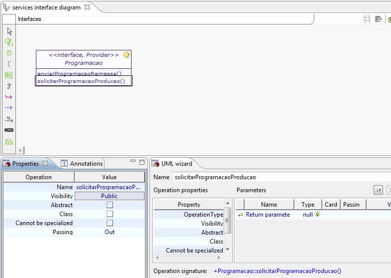 interfaces de serviço ServiceInterface: Capacidade Fatura (do