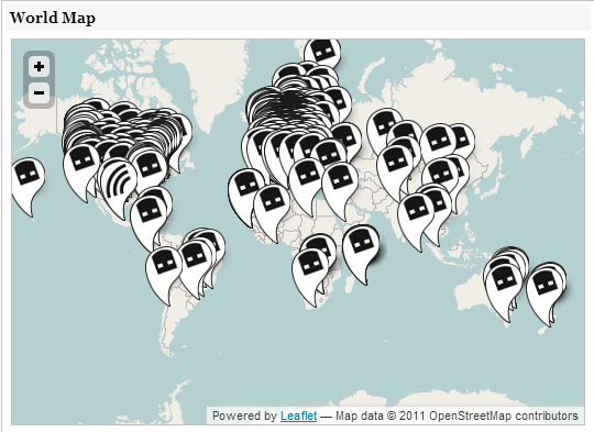 Dead drops funcionais no mundo. (in http://deaddrop.com) Em seu site, http://deaddrop.