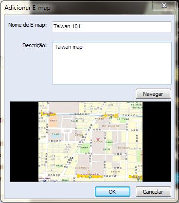 3.12.1 Adicionar E-map Para adicionar um E-map para indicar a localização de uma câmera IP, clique em para ativar o modo