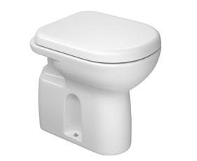 Assento Sanitário: assento em poliéster, linha Professional Conforto Deca AP.510 na cor branco gelo (GE17) ou similar equivalente.