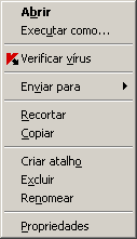 V E R I F I C A Ç Ã O D E V Í R U S D O S E R V I D O R Além disso, você pode selecionar um objeto para ser verificado com as ferramentas padrão do sistema operacional Microsoft Windows (por exemplo,