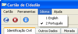 versão da aplicação Para configurar a aplicação, aceda a Ferramentas Parâmetros, onde poderá definir qual o leitor a ser usado e limpar a informação que é guardada em memória