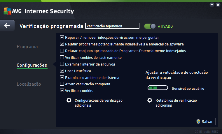 interromper a verificação e também alterar a prioridade da verificação em execução.