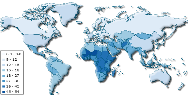 Os mapas coropletos representam dados quantitativos agregados sobre regiões predefinidas através de uma cor.