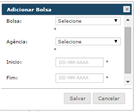 150 2. Sistema abre janela de confirmação de encerramento da bolsa. 3. Ator clica no botão 'Encerrar'. 4. Sistema encerra a bolsa atual.