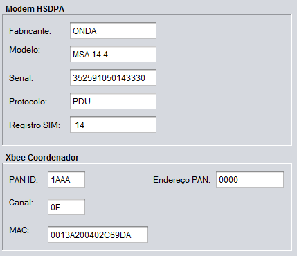 75 com um paciente. Para inicializa-lo é necessário configurar a porta e velocidade a ser utilizada, além da operadora do chip que está em operação.