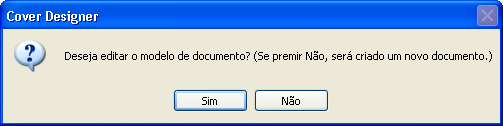 3. Clique no botão 'Não' para criar um novo documento.