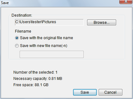Salvar uma imagem como um novo arquivo Salvar imagens em formato diferente Você pode salvar um arquivo como um novo arquivo após modificar o nome do arquivo.
