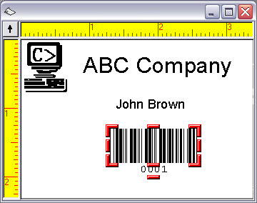 Criar a sua primeira etiqueta Capítulo 5-59 Figura 5-16 Adicionar um código de barras 8 Guarde o desenho da etiqueta.