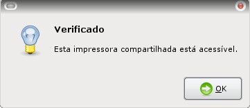 Se usar o ip, você deverá deixar os parâmetros da seguinte forma: IP:631 /printers/nome-da-impressora-no-servidor Será necessário passar os parâmetros exatamente da forma como explicado abaixo da