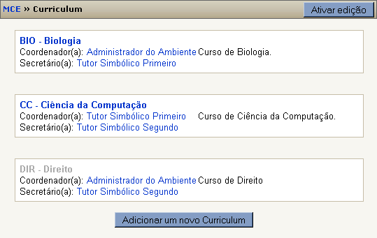 Data de última modificação: data em que o Curriculum sofreu última modi- ficação entre seus dados principais.