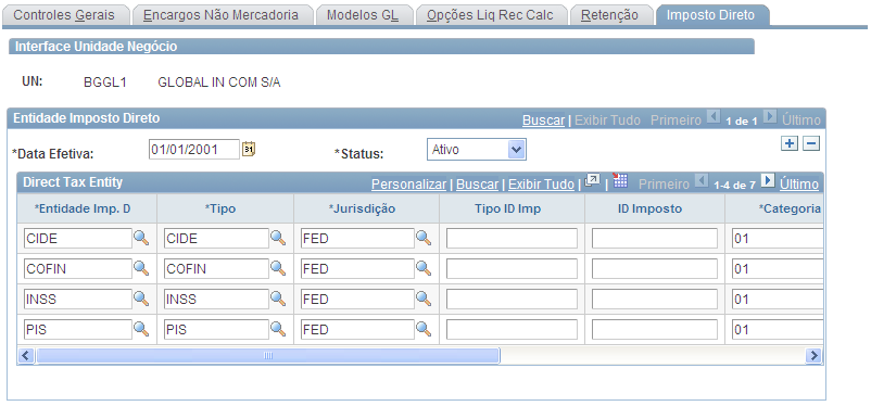 Consulte Também PeopleBook das Funcionalidades Localizadas do Gerenciamento de Compras PeopleSoft 9.