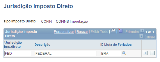 Classe Descrição Especifique qualquer Classe que pertença ao tipo de Imposto Direto em questão. Insira uma Descrição para cada classe adicionada.