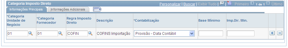 Opção arrend Selecione o tipo de arredondamento que você deseja para a entidade de imposto direto: Acima,Inferior,Natural e TDS.