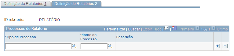 Linha Detalhe Relatório Incluir Marque a caixa de seleção do começo de cada linha para cada tipo de imposto direto que deseja incluir. Tipo Imp.