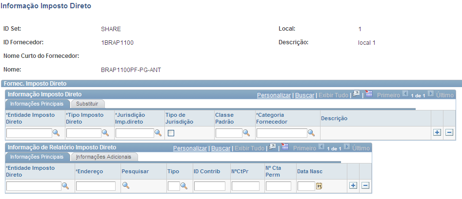 Página Informação Imposto Direto Informação Imposto Direto Informações Principais Entidade Imposto Direto Tipo Imposto Direto Jurisdição Imp.