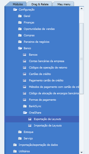 O OneShare proporciona para o usuário a facilidade e versatilidade ao importar seus leiautes.