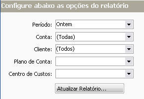 Como ver Relatórios 1. Vá para a Aba Gráficos e Relatórios. 2. Clique no botão Gráficos e Relatórios 3. Escolha na lista o relatório que deseja visualizar.