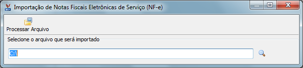 6.5 Importação da NF-e Acessado através do menu Faturamento / Serviços / Integração NF-e Municipal / importação NF-e.