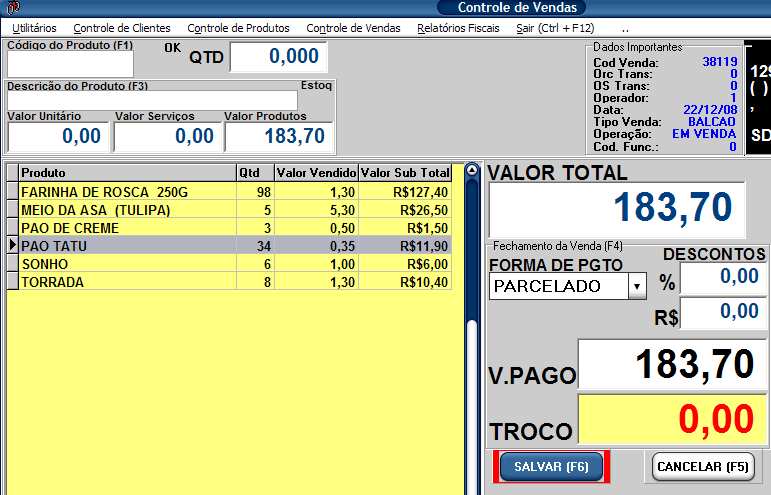 VENDA PARCELADA -CONFIGURANDO A FORMA DE PAGAMENTO -Página 03 -CONFIGURANDO FORMA DE PARCELAMENTO -Página 04 1- Impressões de Carnê 2- Forma de parcelamento 3- Valor da Entrada (opcional) 4- Data