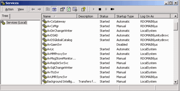 Mude a senha para a conta de serviço no domínio de Windows NT Escolha o Start > Programs > o gerenciador de usuário para domínio para abrir o gerenciador de usuário para domínio em todo o controlador